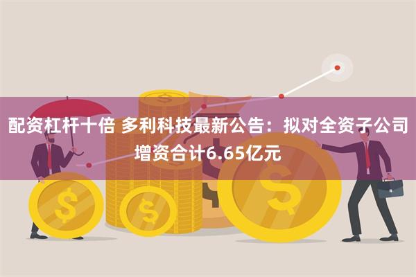 配资杠杆十倍 多利科技最新公告：拟对全资子公司增资合计6.65亿元