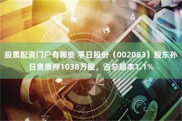 股票配资门户有哪些 孚日股份（002083）股东孙日贵质押1038万股，占总股本1.1%